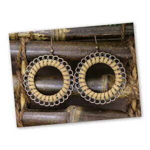 NWOT Vintage Round Fringe Bronze Geometric Pen